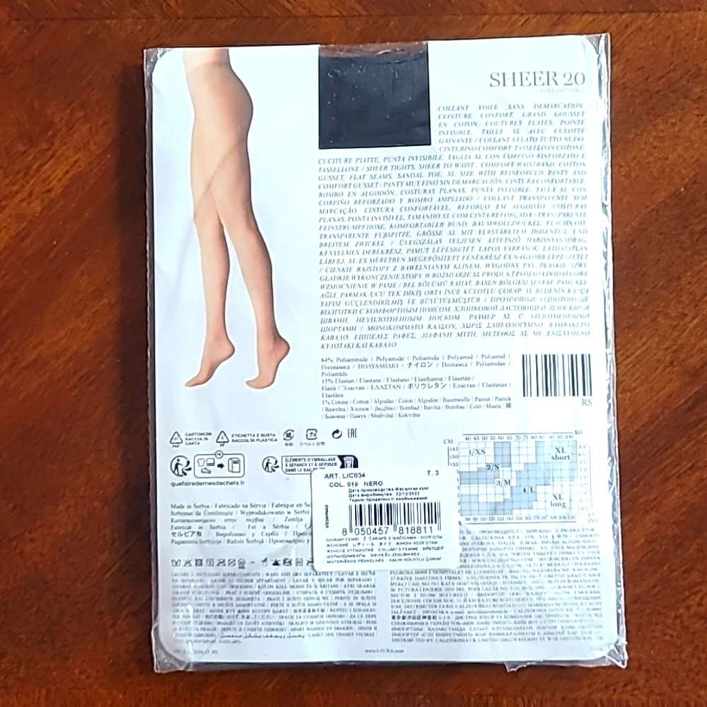 Calzedonia Sheer 20 tights Nero New